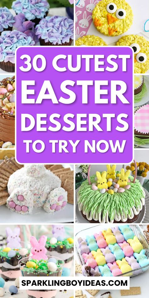 Celebrate the beauty of spring with these mouth-watering Easter desserts and delightful spring treats. From light and airy spring cupcakes to rich and decadent easter cakes, these easter recipes will be the perfect addition to your Easter brunch menu. Indulge in sweet easter treats like bunny shaped cookies, lemon cupcakes, and more. Don't forget to try classic spring desserts like carrot cakes. With these easter dessert ideas, you'll have the perfect sweet ending to any springtime celebration. Delicious Easter Desserts, Easter Brunch Dessert, Easter Dessert Ideas, Easter Candy Recipes, Cute Easter Desserts, Easter Deserts, Cookies Lemon, Easter Brunch Menu, Easter Party Food