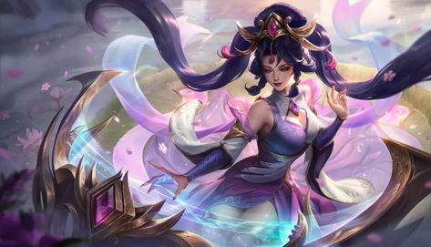 League Splash Art, League Skins, Mermaid Mood Board, Gwen Lol, League Of Legends Sona, Game Splash Art, Sona League Of Legends, League Of Legends Splash Art, League Cosplay