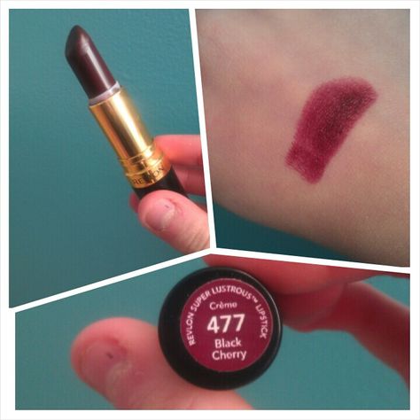 The perfect dark lipstick Revlon black cherry!!! #makeup #winter trends best #drugstorelipstick Dark Cherry Lipstick, Black Cherry Makeup, Black Cherry Revlon Lipstick, Revlon Cherries In The Snow Lipstick, Dark Lipstick Colors, Revlon Black Cherry Lipstick, Revlon Black Cherry, Black Cherry Lipstick Revlon, Revlon Super Lustrous Lipstick Black Cherry