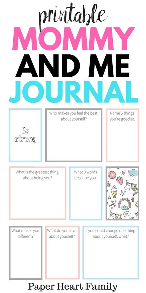 A printable mommy and me journal full of 365 questions. This journal will last you an entire year. Simply pick a time of day when you will sit down with your child (dinnertime, bedtime). Ask your child one question per day and record her answer. I love this keepsake, and the bonding time with my daughters. Mommy And Me Journal, Mother Daughter Journal, 365 Questions, Mother Daughter Activities, Me Journal, Daughter Activities, Mom Journal, Birthday Traditions, Mommy Daughter