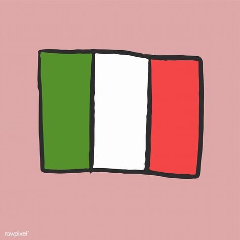 Hand drawn Flag of Italy | premium image by rawpixel.com / Aum Italy Flag Aesthetic, Italian Flag Aesthetic, Italy Drawing Sketch, Europe Illustration, Italy Drawing, Flag Of Italy, Flag Of Europe, Italy Illustration, Flag Drawing