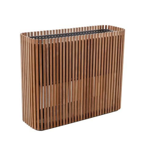 Wood Slat Planter, Garden Dividers, Deck Railing Planters, Modern Planters Outdoor, Space Divider, Larch Cladding, False Wall, Rectangle Planters, Planter Project