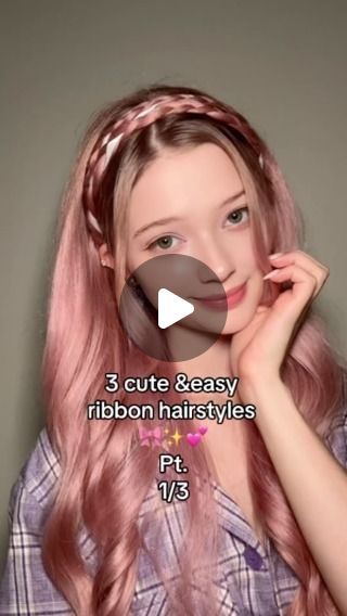 Helloitsjessicaa hairstyles + makeup on Instagram: "Three cute and easy ribbon hairstyles   1/3   #hairtutorial #hairinspiration #ribbonhair #ribbonhairstyle #foryou #explorepage #hairideas #cutehair #braidstyles #easyhair" Hairstyles With Ribbon Tutorial, Easy Hairstyles With Ribbon, Braided Hairstyles Ribbon, Ribbon In Braid, Braids With Ribbons In Them, Ribbon Braided In Hair Tutorials, Ribbons Braided Into Hair, Braiding Ribbons Into Hair, Hairstyles With Ribbon