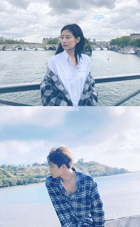 Jennie And Kai, Couples Icons Aesthetic, Wallpaper Jennie, Brother Pictures, Exo Couple, Korean Picture, Kpop Couples, Friend Poses Photography, Editing Inspiration