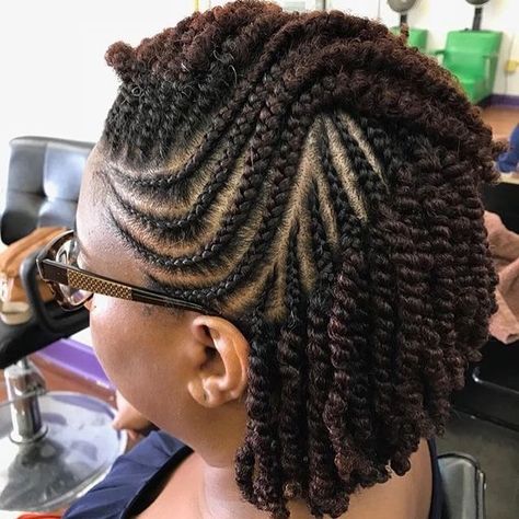 Natural hair inspiration . Yay or Nay? . #ngbkinks #ngbkinkstas #hair2mesmerize #loclivin #loveyourmane Cornrows And Twists, Flat Twist Hairstyles, Natural Hair Salons, Twisted Updo, Natural Hair Twists, Twist Styles, Pelo Afro, Hair Twist Styles, Girls Hairstyles Braids