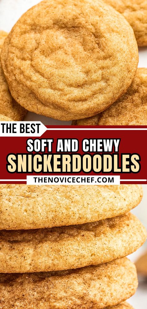 This soft and chewy snickerdoodle recipe is so good, you may want to make a double batch! Ready in less than 30 minutes, these soft baked cinnamon-sugar cookies are always a crowd favorite and disappear in seconds. Large Batch Snickerdoodle Cookies, Soft Snickerdoodle Cookies Recipe, Easy Snickerdoodle Cookies, Soft And Chewy Snickerdoodle Cookies, Chewy Snickerdoodle Cookies, Snickerdoodles Cookies, Snickerdoodle Cookies Recipe, Easy Snickerdoodles, Snickerdoodle Cookie Recipe