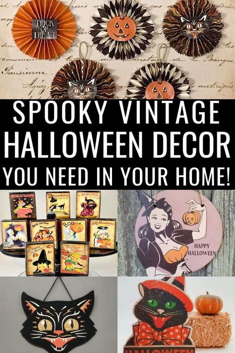 Vintage Halloween Diy, Vintage Halloween Crafts, Halloween Pillow Case, Spooky Vintage, Vintage Halloween Decor, Halloween Party Photo, Vintage Halloween Party, Vintage Halloween Images, Vintage Decorations