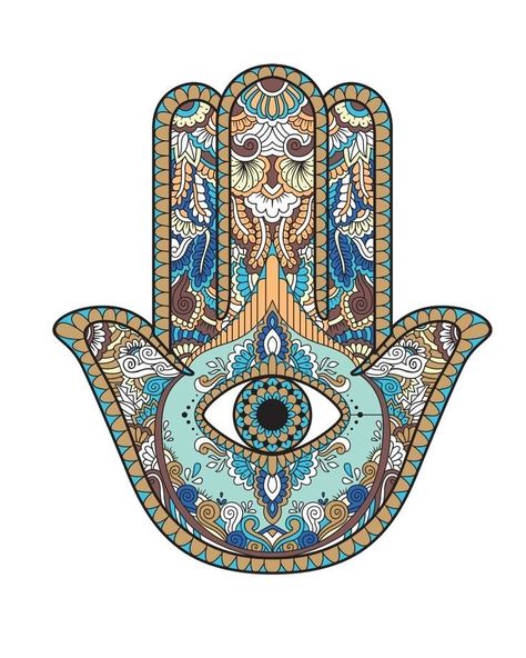 Hamsa Aesthetic, Hamsa Hand Art, Everything Will Fall Into Place, Hamsa Art, Hand Wallpaper, Evil Eye Art, Hamsa Tattoo, Blue Drawings, Mandala Wallpaper