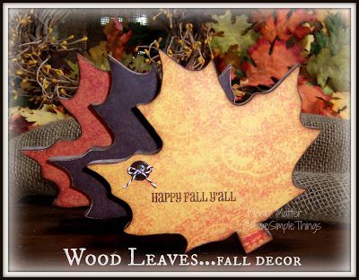 Five Simple Things: Wooden Leaves - Fall Decor using JoysLife.com It's All Fall Puns set! Wooden Fall Decor, Fall Puns, Fall Cutouts, Decor With Wood, Wooden Leaves, Fall Leaf Decor, Leaf Projects, Leaf Cutout, Autumn Leaves Art