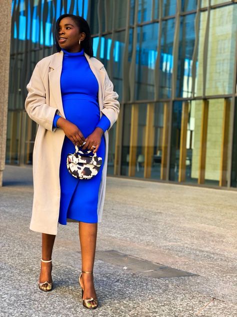 Ways To Wear Royal Blue For Fall. Royal Blue And Brown Outfit, Blue Outfit Ideas Black Women, Royal Blue Dress Outfit Casual, Cobalt Blue Dress Outfit, Royal Blue Outfit Ideas, Outfit Ideas Black Women Summer, Royal Blue Dress Outfit, Dress With Blazer Outfit, Blue Outfit Ideas