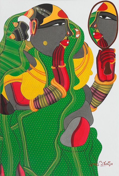 Thota Vaikuntam Paintings, Vaikuntam Paintings, Lovely Paintings, Business Bookkeeping, Fabric Paint Diy, Abstract Face Art, Latin American Art, Painting Canvases, Paint Diy