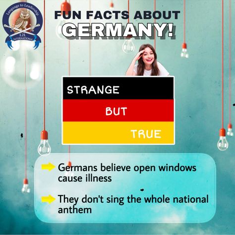 Fun Facts About Germany, Facts About Germany, German Language Learning, Open Window, German Language, National Anthem, Facts About, Leadership, Fun Facts