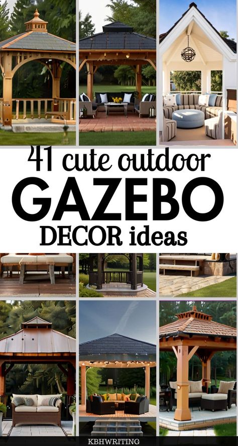 30 Charming Outdoor Gazebo Ideas Enclosed Gazebo Ideas Backyard, Decorate Gazebo, Outdoor Gazebo Ideas Decor, Gazebo Ideas Backyard Outdoor, Outside Gazebo, Gazebo Decorating Ideas, Outdoor Gazebo Ideas, Gazebo Ideas Backyard, Gazebo Decor