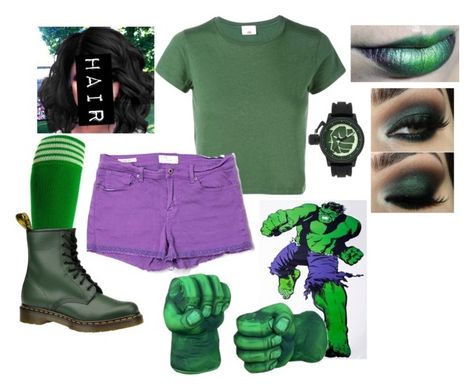 "The Female Hulk" by vbutler18 ❤ liked on Polyvore featuring Marvel Comics, RE/DONE, Lucky Brand and Dr. Martens She Hulk Costume, Hulk Halloween Costume, Incredible Hulk Costume, Female Hulk, Halloween Inspired Outfits, Wicked Fashion, Hulk Costume, Hulk Party, Tree Costume