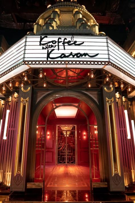 Movie Theater Design, Poker How To Play, Cafe Design Inspiration, Koffee With Karan, Shop Facade, Poker Set, Pop Up Bar, Poker Room, Hotel Entrance