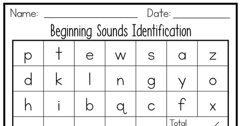 Beginning Sounds Assessment.pdf Letter Sound Assessment, Beginning Sounds Activities, Reading Games For Kids, Sounds Activities, Classroom Assessment, Alphabet Centers, Letter Games, Initial Sounds, Letter Sound