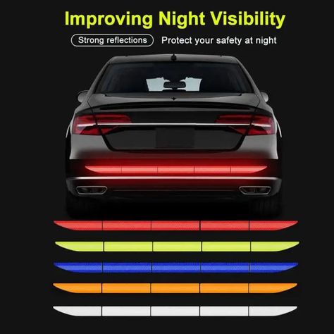 Reflective Sticker Car Exterior Accessories Adhesive Reflective Tape Reflex Exterior Warning Strip Protect Car Body - Temu Safety Tape, Car Exterior Accessories, Reflective Tape, Polyethylene Terephthalate, Car Body, Car Exterior, Auto Accessories, Car Decals Vinyl, Car Safety