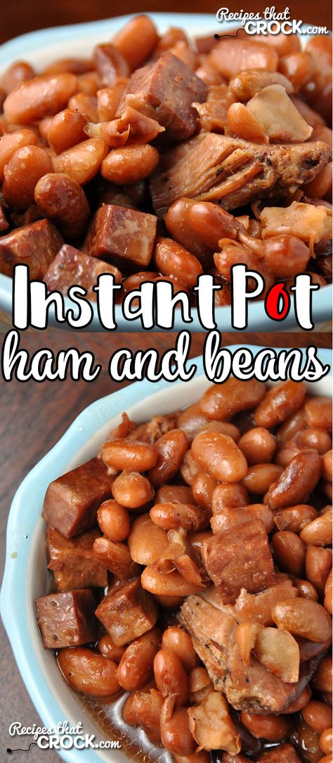 Do you love ham and beans, but don’t have all day to cook them? Then you are going to love this Instant Pot Ham and Beans recipe! Simple and flavorful! No soaking required! Instant Pot Pinto Beans With Ham Hock, Instant Pot Pinto Beans And Ham, Instant Pot Beans And Ham, Instant Pot Ham And Beans, Ham And Beans Recipe, Beans In Instant Pot, Instant Pot Beans Recipe, Soak Beans, Ham Hocks And Beans