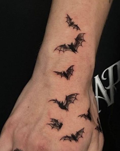 Thigh Piece Tattoos, Bats Tattoo Design, Emo Tattoos, Goth Tattoo, Batman Tattoo, Bat Tattoo, Wicked Tattoos, Creepy Tattoos, Spooky Tattoos