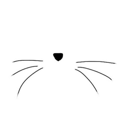 Hase Tattoos, Cat Nose, Cat Tat, Cat Whiskers, Diy Tattoo, Pola Sulam, Cat Illustration, Cat Tattoo, Cat Drawing