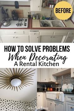 Rental Kitchen Makeover, Diy Home Decor For Apartments, Rental Kitchen, Nice Homes, Apartment Decoration, Dekor Diy, Diy Apartment Decor, Rental Decorating, Trendy Home Decor