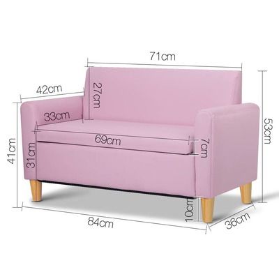 Kids Sofa Chair, Kids Couch, Chair Couch, Double Sofa, Double Sofas, Kids Sofa, Sofa Storage, Storage Places, Kids Table And Chairs