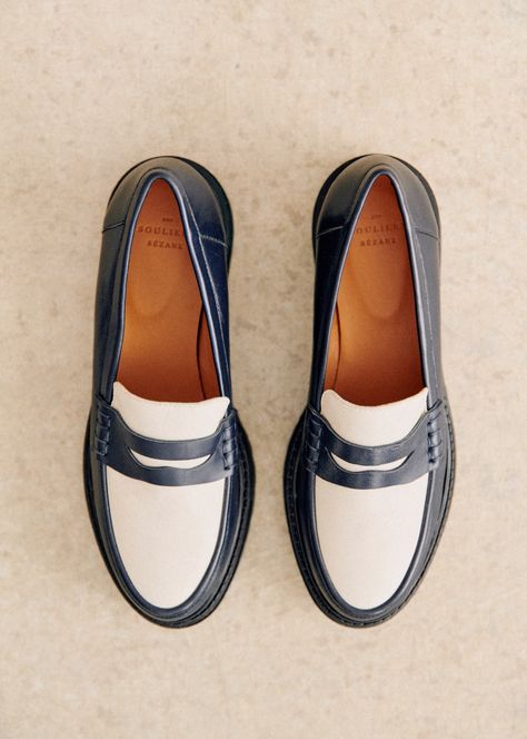 Sezane Loafers, Collarless Denim Jacket, Fun Shoes, Timeless Shoes, Suit Shoes, Fall Inspo, Loafer Sneakers, Sheep Leather, Fashion People