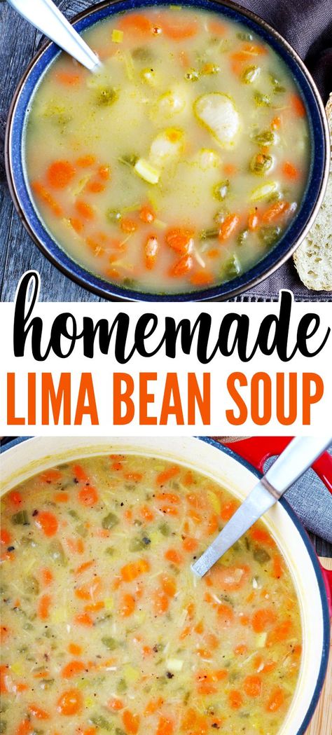 Lima Bean Soup, Lima Bean Recipes, Food Sandwiches, Stews Recipes, Crockpot Soup, Bean Soup Recipe, Healthy Nutrition Plan, Winter Meals, Carrots Celery