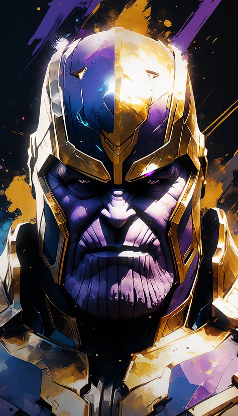 #Thanos #Thanos Concept Art #Thanos Wallpaper #Thanos Figurative Art Thanos Wallpaper Hd 4k, Thanos Artwork, Golden Gauntlet, Thanos Wallpaper, Thanos Comic, Thanos Art, Marvel Thanos, Aang The Last Airbender, Anime Superhero