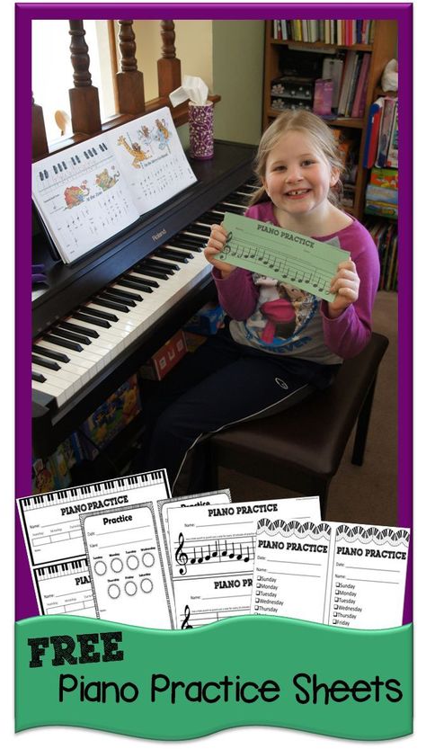 Free Music Theory Worksheets, Piano Practice Chart, Piano Lessons For Kids, Music Theory Worksheets, Piano Teaching Resources, Kids Piano, Homeschool Music, Music Lessons For Kids, Piano Practice