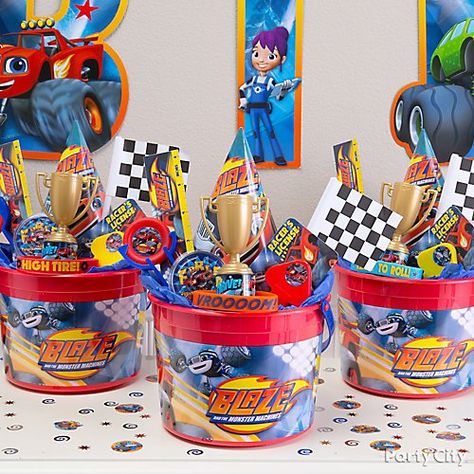 Blaze Party Decorations, Boy Third Birthday, Third Birthday Theme, Yellow Lyrics, Blaze Birthday Party, Blaze Party, Blaze The Monster Machine, Blaze And The Monster Machines Party, Truck Theme Birthday