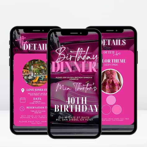 Euphoricrawdesigns - Digital Party & Holiday Invitations - Etsy Adult Pajama Party Invitations, Birthday Dinner Invite, Events Flyer, 24 Birthday, Throwback Party, Birthday Dinner Invitation, Intimate Gathering, Brunch Bubbly, Happy 13th Birthday