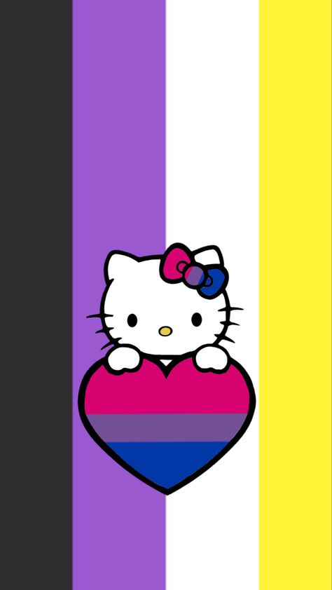 Bisexual And Non Binary Wallpaper, Nonbinary Wallpaper Iphone, Subtle Bi Wallpaper, Bisexual Wallpaper, Nonbinary Wallpaper, Nonbinary Art, Nonbinary Flag, Bi Flag, Non Binary Pride