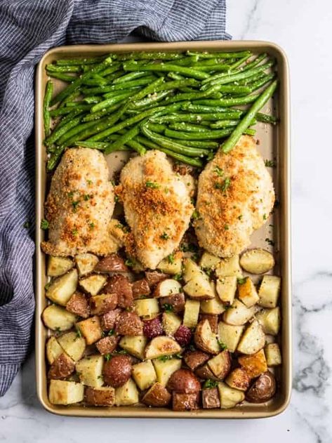 Easy Meals With Chicken Breast, Easy Meals With Chicken, Meals With Chicken Breast, Chicken Breast And Potatoes, Meals With Chicken, Chicken Sheet Pan Dinner, Potatoes Asparagus, Chicken Sheet Pan, Sheet Pan Meals Chicken