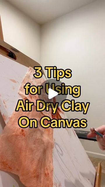 Anya Thompson on Instagram: "YES - you can use air dry clay on canvas! Here’s how I do it and my 3 tips for doing it so it doesn’t crack or fall off . . . . #airdryclay #crafts #arttips #diyart #howto #arttutorial" Canvas Air Dry Clay, Air Dry Clay Ideas On Canvas, Using Clay On Canvas, 3d Air Dry Clay Art On Canvas, Diy Ceramic Wall Art, Clay On Canvas Air Dry, Air Dry Clay Art On Canvas, Clay On Canvas Ideas, Modeling Clay Art Projects