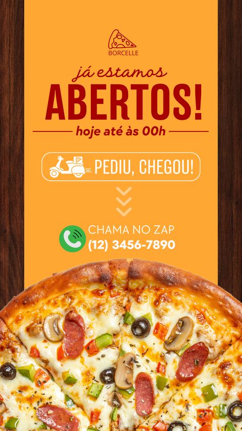 Clique aqui e baixe este modelo editável de story com horário de funcionamento para pizzaria #pizza#pizzaria#restaurante#telepizza#delivery#ifood#entrega#storyparapizza#storypizzaria#story#horariodefuncionamento#estamosabertos#deliverypizza#massas Cheeseburger Pizza, Pizza Planet, Pizza Delivery, Story Instagram, Cheeseburger, Pizza, Marketing, Instagram, Design