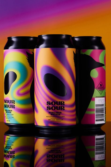 Artistic Shapes in Graphic Design Packaging Energy Drinks Packaging, Drinks Packaging Design, Drinks Brands, Branding Design Packaging, Beer Brands, Beer Packaging, Beer Design, Drinks Design, Graphic Design Packaging