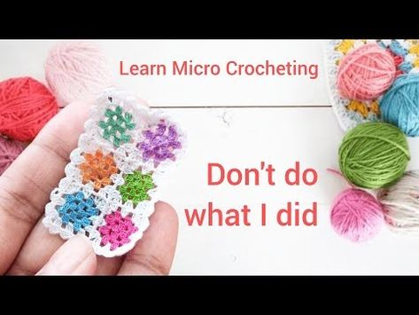 (186) Micro Crochet Tutorial | Miniature Craft | #tutorial #miniature #crochet #dollhouse - YouTube Free Miniature Crochet Patterns, Micro Crochet Granny Square Pattern Free, Miniature Crochet Patterns Free, Microcrochet Patterns Free, Micro Crochet Patterns, Micro Crochet Pattern Free, Crochet Dollhouse, Granny Square Pattern Free, Miniature Crochet