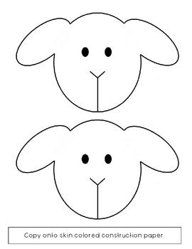 Lamb Face Template, Mary Had A Little Lamb Craft Preschool, Lamb Craft Preschool, Mary Had A Little Lamb Craft, Lamb Crafts For Preschoolers, Sheep Face Template Free Printable, Lamb Of God Craft, Lamb Template, Tk Ideas