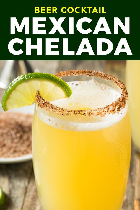 Michelada Recipe Mexican, Mexican Beer Drinks, Chelada Recipe, Mexican Alcoholic Drinks, Michelada Recipe, Beer Margarita, Beer Cocktail Recipes, Modelo Beer, Cocktails Summer