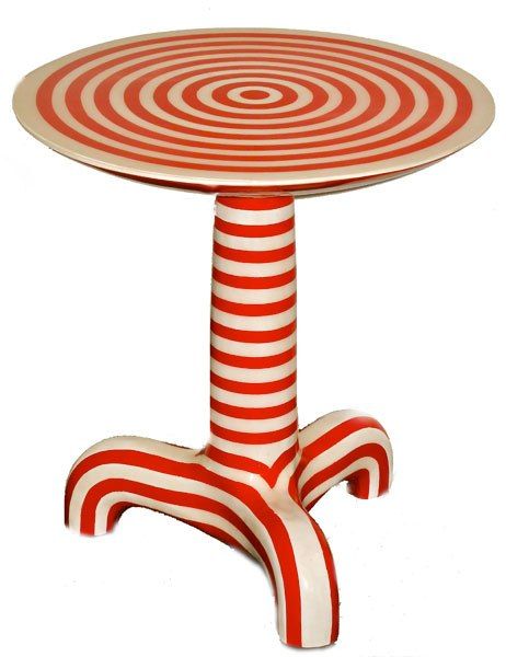 Funky Table, Willie Wonka, Painted Tables, Stripe Table, Striped Decor, Cool Tables, Funky Furniture, Willy Wonka, Mindful Living