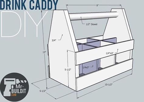 Beer Caddy Diy, Drinks On The Go, Drink Caddy, Wooden Beer Caddy, Beer Tote, Beer Carrier, Beer Caddy, Beer Box, Drink Carrier