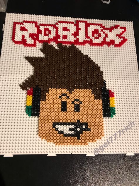 Roblox Cross Stitch, Roblox Perler Bead Patterns, Roblox Perler Beads, Roblox Crochet, Roblox Pixel Art, Pixel Art Maker, Roblox Party, Modele Pixel Art, Easy Perler Bead Patterns