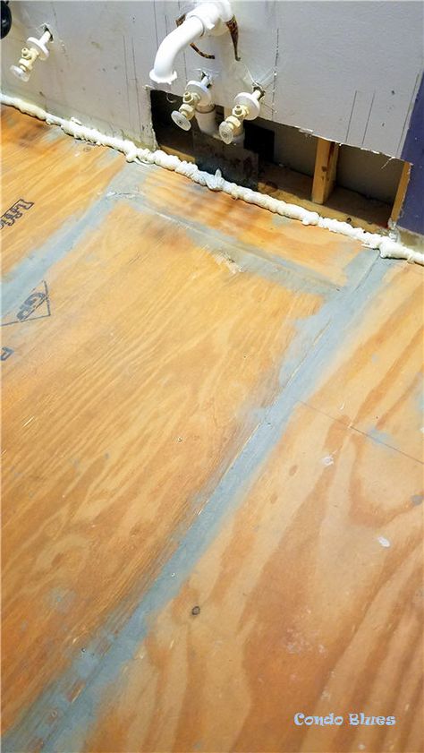 Condo Blues: Ten Things You Need to Know to Level and Repair an Uneven Floor Self Leveling Floor Compound, Replace Subfloor Diy, How To Level Floors In An Old House, How To Level A Floor In An Old House, Self Leveling Concrete, Penny Floor Designs, Lakehouse Cottage, Self Leveling Floor, Leveling Floor