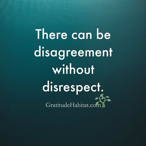 There can be disagreement without disrespect. Disagreement Quotes, Quotes About Respect, Respect Quotes, Wonderful Words, Quotable Quotes, True Words, New Age, Some People, Great Quotes