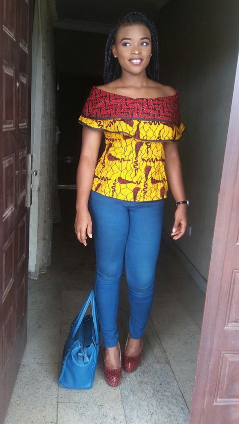 Ankara cape blouse Ankara Cape Top, Ankara Peplum Blouse, Ankara Peplum Top With Front Zip, Ankara Tops For Pregnant Women, Peplum Kitenge Top, Ghana Fashion, Ankara Tops, African Print Tops, Style Africain