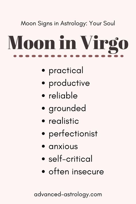 Words For Moon, Virgo Moon Aesthetic, Moon Sign Virgo, Virgo Sun Aries Moon, Virgo Information, Moon In Virgo Astrology, Virgo Moon Sign Facts, Moon Sign Meaning, Virgo Moon Sign