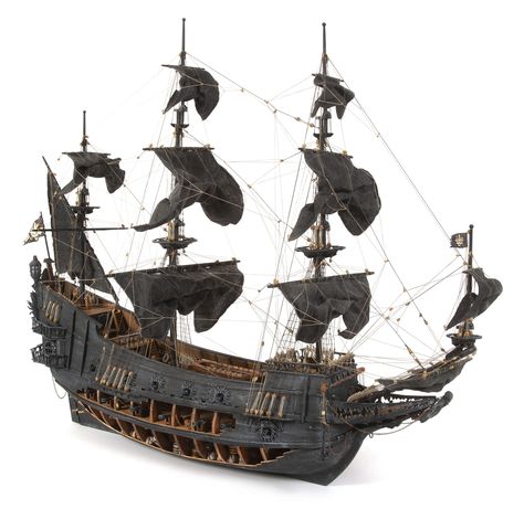 For centuries, the legend of the Flying Dutchman has captured the imagination. The story tells how the shadows of the damned, the ship, and its crew are doomed to wander the world's oceans for eternity without ever reaching land, all because of their captain. Ghost Pirate Ship, Shadows Of The Damned, Ghost Pirate, The Flying Dutchman, Wooden Model Kits, Flying Dutchman, Ghost Ship, Boat Kits, Model Maker