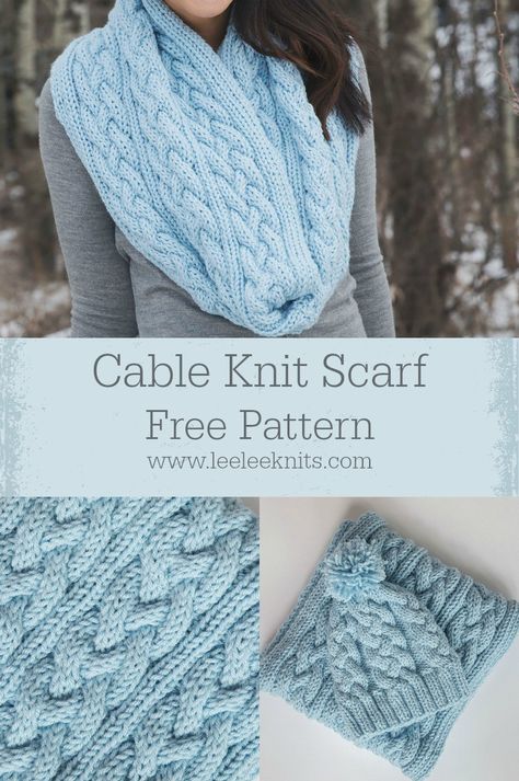 Cable Knit Scarf Pattern with Braided Cables Infinity Scarf Knitting Pattern, Easy Scarf Knitting Patterns, Scarf Knitting Pattern, Braided Pattern, Cable Knitting Patterns, Knitting Patterns Free Scarf, Scarf Patterns, Knitting Patterns Free Hats, Cable Knit Scarf