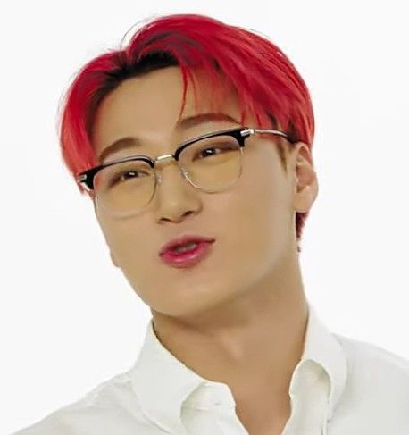 ateez san with glasses icons San Red Hair, Strawberry Hair, Choi San, K Idols, Pink Hair, Red Hair, Hair Color, Red, Hair